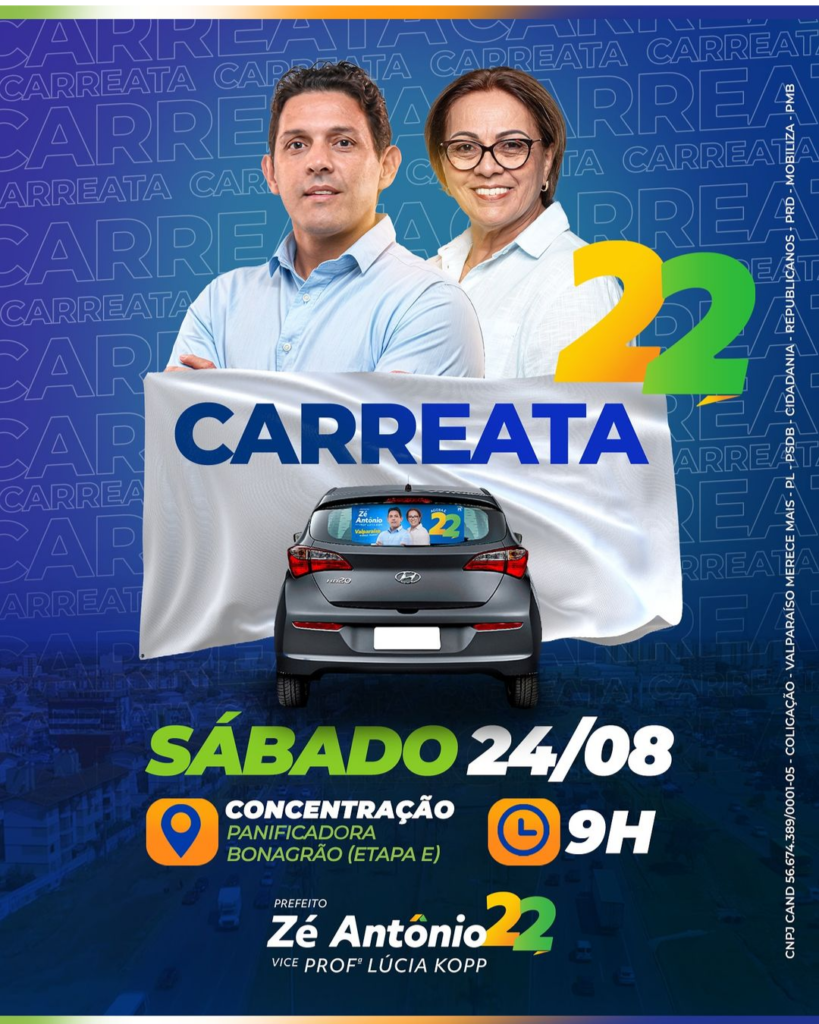 Zé Antônio Anuncia 2ª Carreata de Campanha em Valparaíso de Goiás